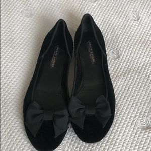 Ralph Lauren purple label velvet ballet flats